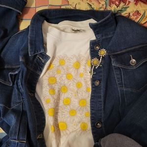 Tennessee River Gold Daisy T-Shirt ~Retro ~Y2K ~ GUC ~ Wmn XL ~ USA 100% Cotton